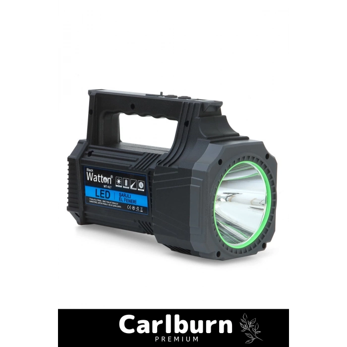 Premium 5200mAh Bataryalı 3 Modlu 21cm Uzunluk Beyaz Aydınlatma 25W Led Şarjlı El Feneri