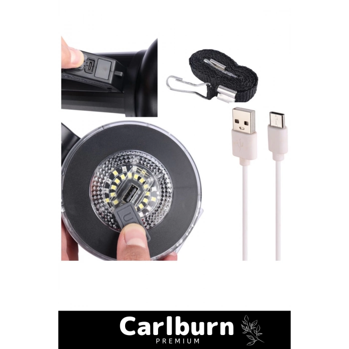 Premium 5 Modlu GT Led Taşınabilir Beyaz Işık 8800 mAh Akülü 23cm Güneş Solar Ledli Fener Aydınlatma