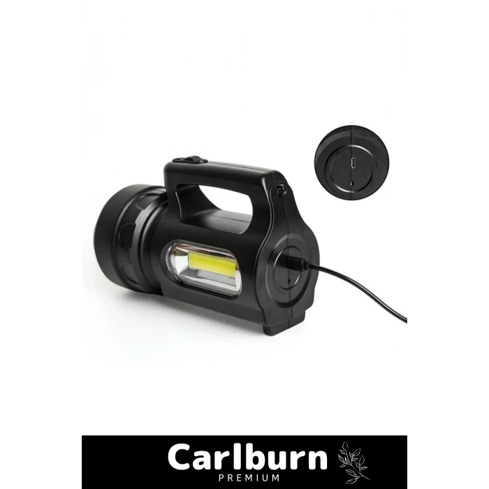 Premium 3 Modlu Beyaz Aydınlatma Işık 250 Metre Mesafeli 1200mAh Pil 900 Lümen Ultra Güçlü El Feneri