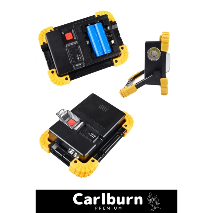 Premium 3 Mod Su Geçirmez 180 Derece Dönebilen 4400 Lityhum Pil 750 Lümen Powerbank Şarjlı Işıldak