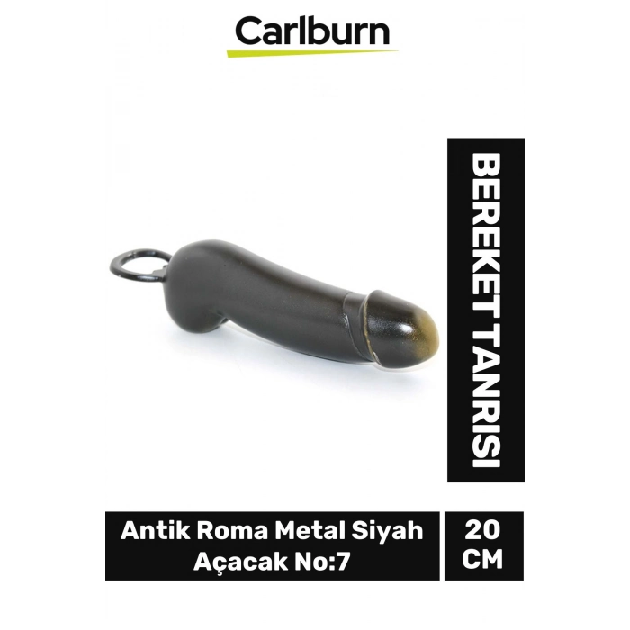 Özel Üretim Hediye Antik Roma Bereket Tanrısı Metal Siyah Açacak 20 Cm No:7