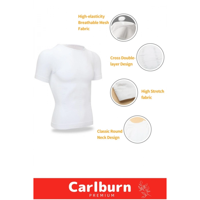 Bel Göğüs Dik Duruş Jinekomasti Toparlayıcı Erkek Göbek Sıkılaştırıcı Kısa Kol Korse Atlet 2 Adet