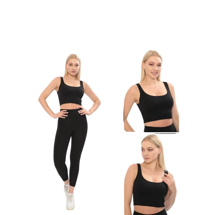 Özel Üretim Göğüs Toparlayıcı Sarkma Önleyen Spor Günlük Kalın Askılı Pedli Fitilli Crop Büstiyer