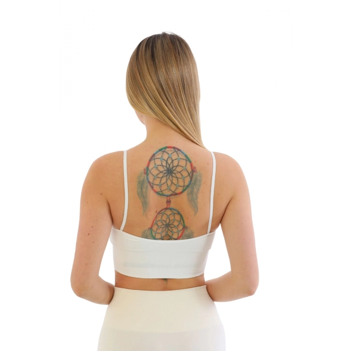 Özel Üretim Göğüs Toparlayıcı Sarkma Önleyen Spor Günlük İnce İp Askılı Pedli Fitilli Crop Büstiyer