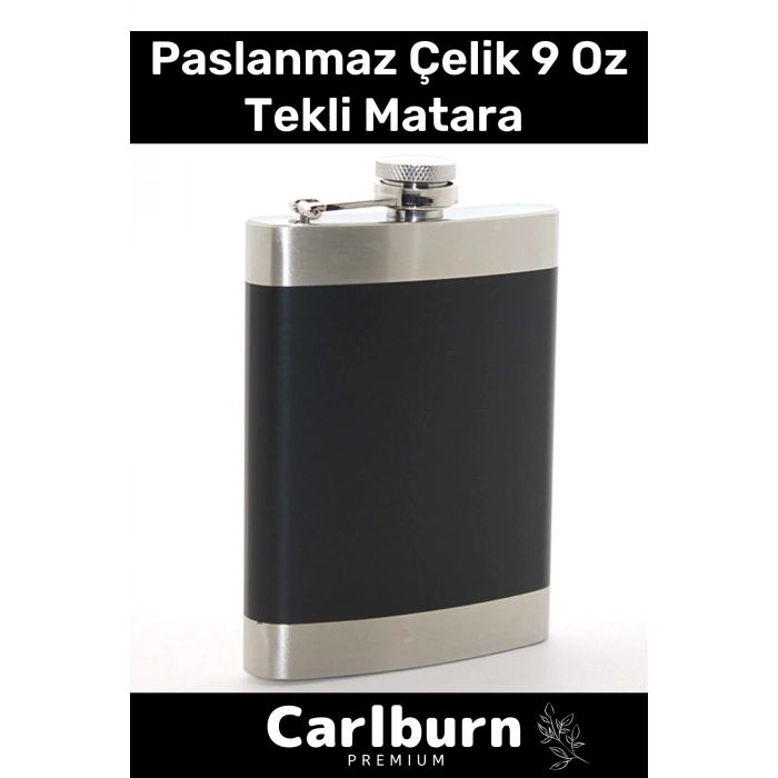 Özel Üretim Uzun Süre Soğuk Tutan Paslanmaz Çelik 9 Oz Tekli Alkol Konyak İçecek Viski Matara Şişesi