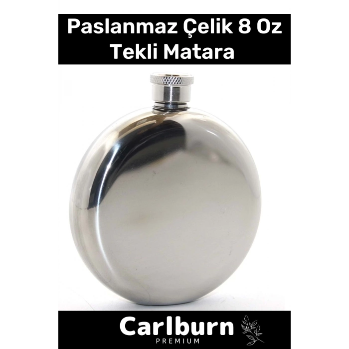 Özel Üretim Uzun Süre Soğuk Tutan Paslanmaz Çelik 8 Oz Tekli Alkol Konyak İçecek Matara Şişesi