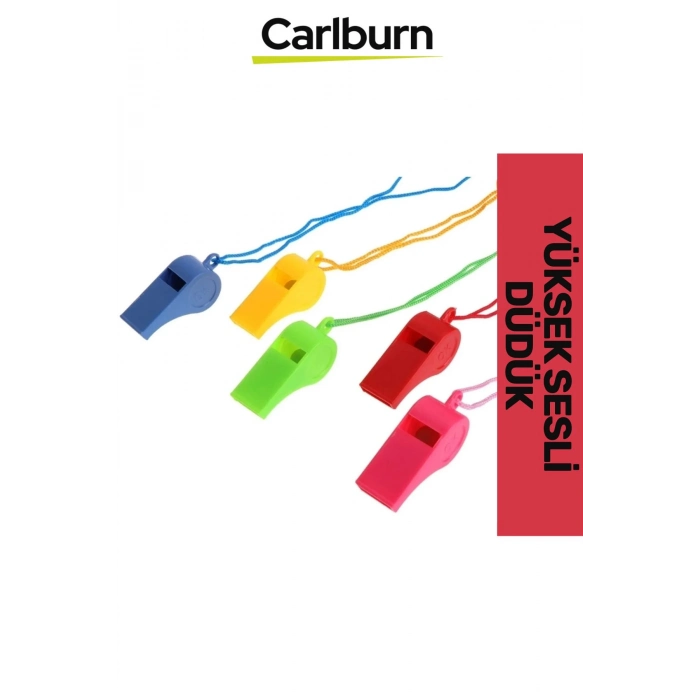 Premium Ultra Yüksek Sesli Çok Renkli Av Kamp Hakem Öğretmen Deprem Çağrı Acil Durum Düdüğü 2 Adet