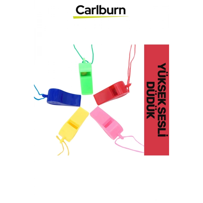 Premium Ultra Yüksek Sesli Çok Renkli Av Kamp Hakem Öğretmen Deprem Çağrı Acil Durum Düdüğü 2 Adet