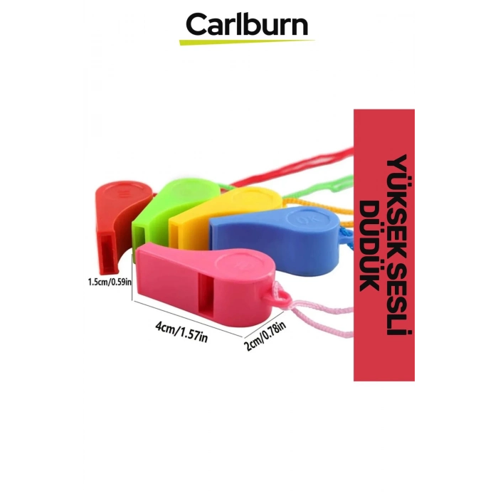 Premium Ultra Yüksek Sesli Çok Renkli Av Kamp Hakem Öğretmen Deprem Çağrı Acil Durum Düdüğü 3 Adet