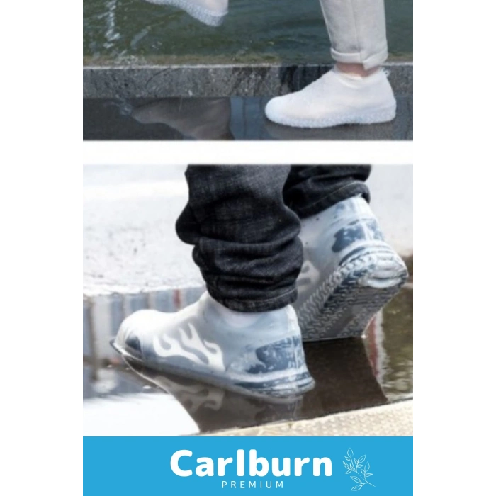 Premium Kaymaz Su Kir Geçirmez Sızdırmaz Esnek Ayakkabı Koruyucu Yağmur M Beden Silikon Kılıf