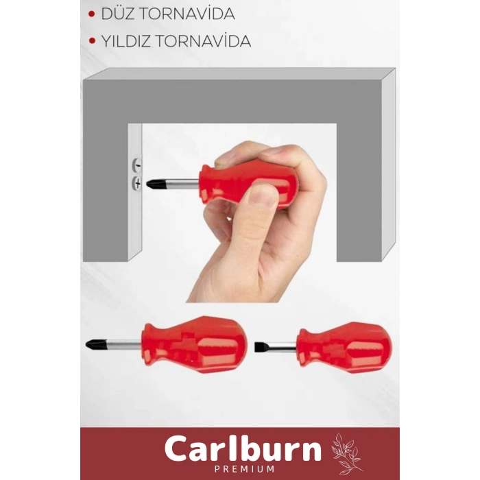 Premium Dayanıklı Hafif Taşınabilir Sağlam Ergonomik Vidalama Avuç İçi Düz Yıldız 2li Tornavida Set