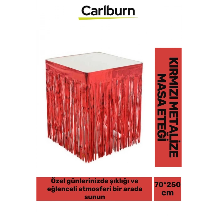 Özel Üretim Püsküllü Işıltılı Doğum Günü Cinsiyet Parti Eğlence 70*250cm Metalize Masa Eteği