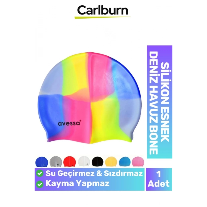 Özel Üretim Kaymaz Su Geçirmez Sızdırmaz Silikon Yüzücü Elastik Yüzme Şapkası Havuz Deniz Bonesi