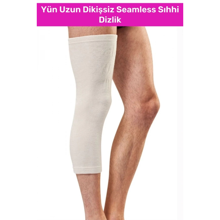 Bölgesel Sıkılaştırıcı Elastik Kas Eklem Etkili Spor Günlük Yün Uzun Dikişsiz Seamless Sıhhi Dizlik