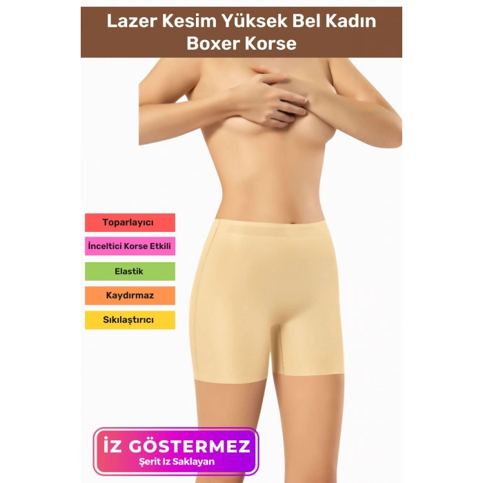 İz Göstermeyen Vücut Şekillendiren Toparlayıcı Kaymaz Sıkılaştırıcı Lazer Kesim Yüksek Bel Korse