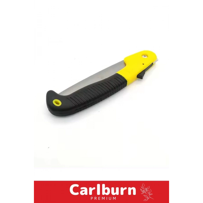 Premium Paslanmaz Çelik Dayanıklı Döner Saplı Ergonomik 180 MM Katlanır Budama Testeresi Çakı Tipi