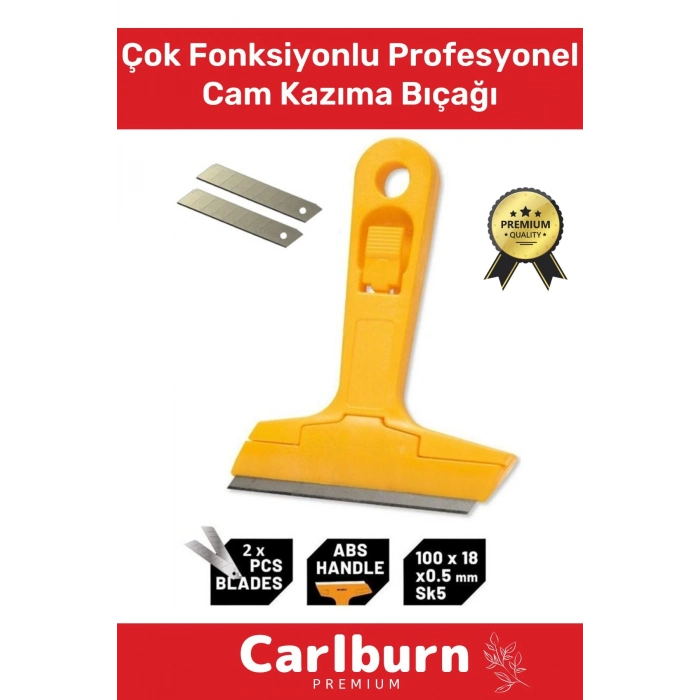 Premium Çok Fonksiyonlu Profesyonel Cam Fayans Derz Boya Kazıma Bıçağı 2 Adet Yedek Bıçak Hediyeli