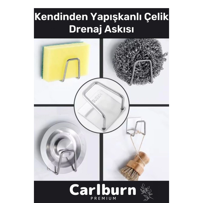 Özel Üretim Paslanmaz Çelik Suya Dayanıklı 30 Kg Ağırlık Kendinden Yapışkanlı Çelik Drenaj Askısı