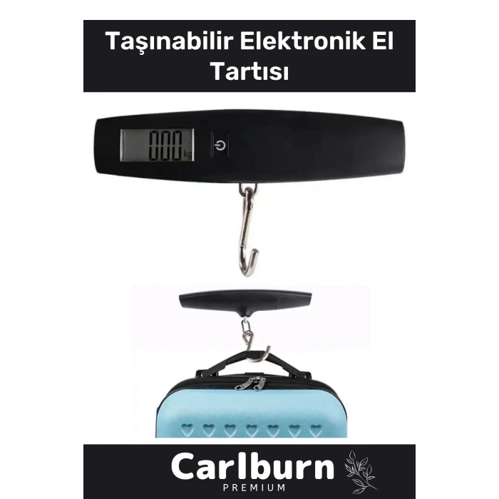 Premium Seyahat Bavul Ağırlık Tartı Dijital Lcd Ekran Çok Amaçlı Taşınabilir Bagaj Tartısı Max 50 Kg
