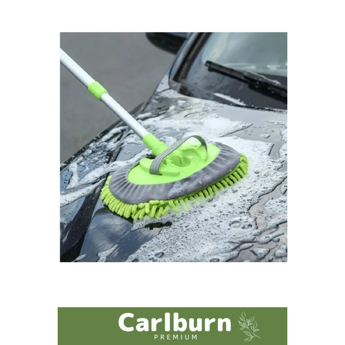 Özel Üretim 180 Derece Dönen Otomobil Çizmez Hasar Mikrofiber Araba Yıkama Sopalı Fırça Seti