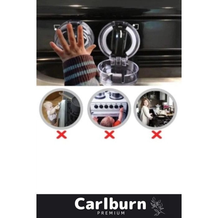 Yüksek Isıya Dayanıklı Çocuk Yangın Yanma Önleyici Ocak Düğmesi Takılabilen Koruyucu Kapak 4 Adet