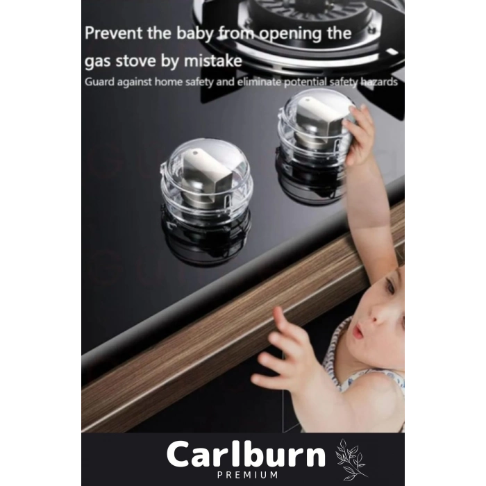 Yüksek Isıya Dayanıklı Çocuk Yangın Yanma Önleyici Ocak Düğmesi Takılabilen Koruyucu Kapak 4 Adet