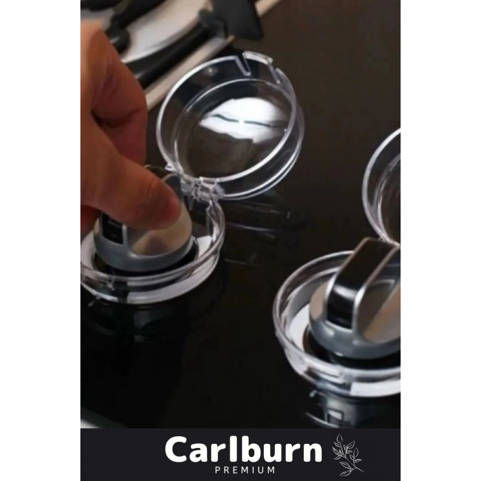 Yüksek Isıya Dayanıklı Çocuk Yangın Yanma Önleyici Ocak Düğmesi Takılabilen Koruyucu Kapak 6 Adet