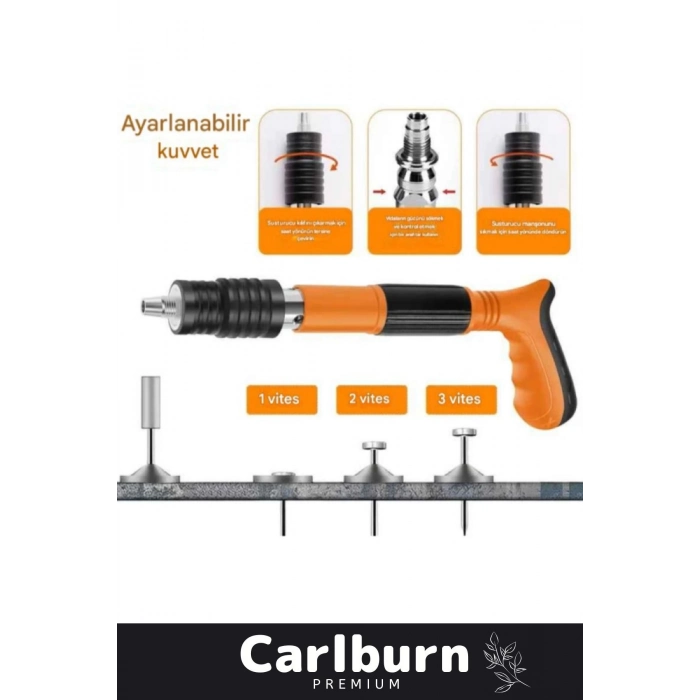 Özel 3 Kuvvet Vites Yaylı Sistemli Ses Çıkarmaz Tam İsabet Sağlayan Ayarlı Manuel Çivi Tabancası