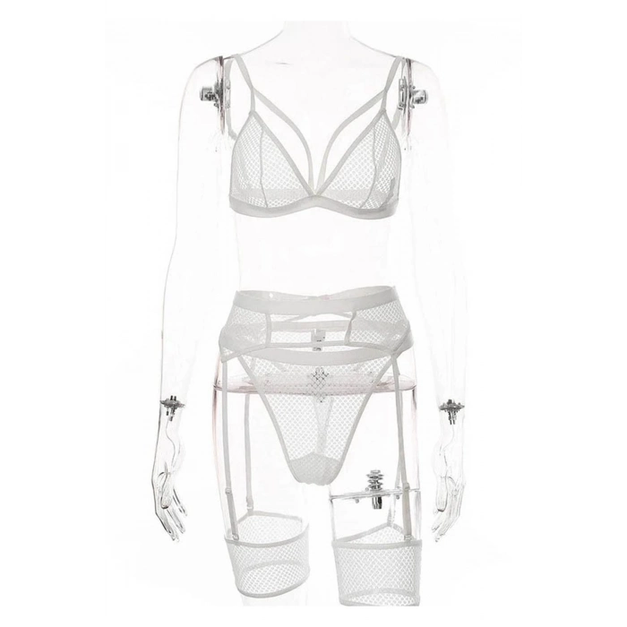 Özel Üretim Seksi Zarif Büyüleyici Kadın Cezbedici Şık Rahat Fantezi File Jartiyer Takım