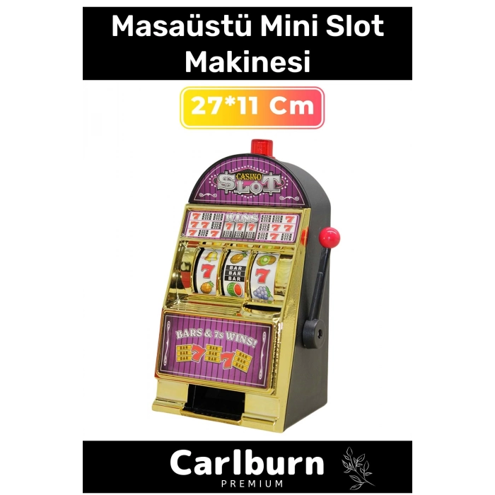 Özel Üretim Çevirme Kollu Meyve Vip Casino Portatif Ev Slot Makinasi 27*11 Cm