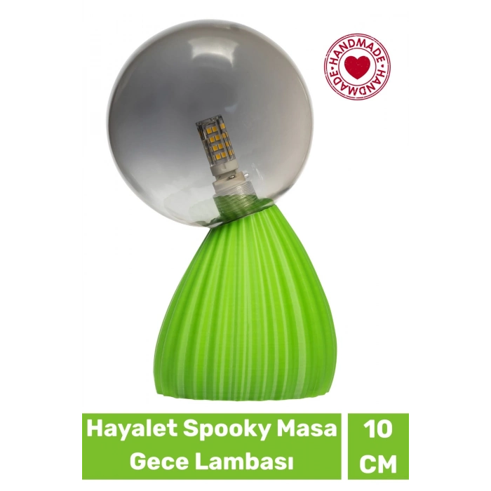 Özel Üretim Dekoratif Şık Biyobozunur Plastik 10 Cm On/Off Düğmeli Hayalet Spooky Masa Gece Lambası