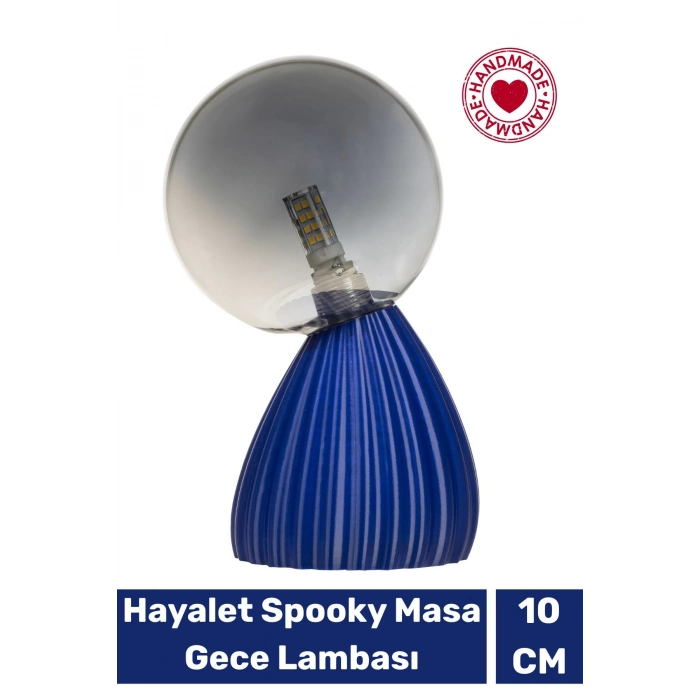 Handmade Dekoratif Şık Biyobozunur Plastik 10 Cm Dimmer Kablolu Hayalet Spooky Masa Gece Lambası