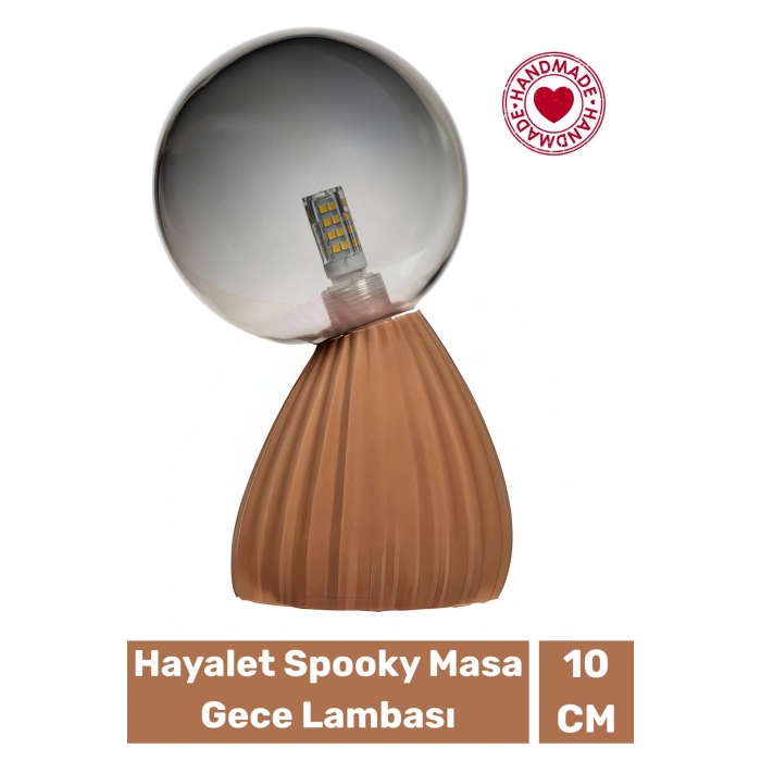 Handmade Dekoratif Şık Biyobozunur Plastik 10 Cm Dimmer Kablolu Hayalet Spooky Masa Gece Lambası