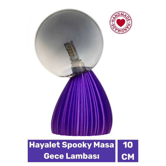 Handmade Dekoratif Şık Biyobozunur Plastik 10 Cm Dimmer Kablolu Hayalet Spooky Masa Gece Lambası