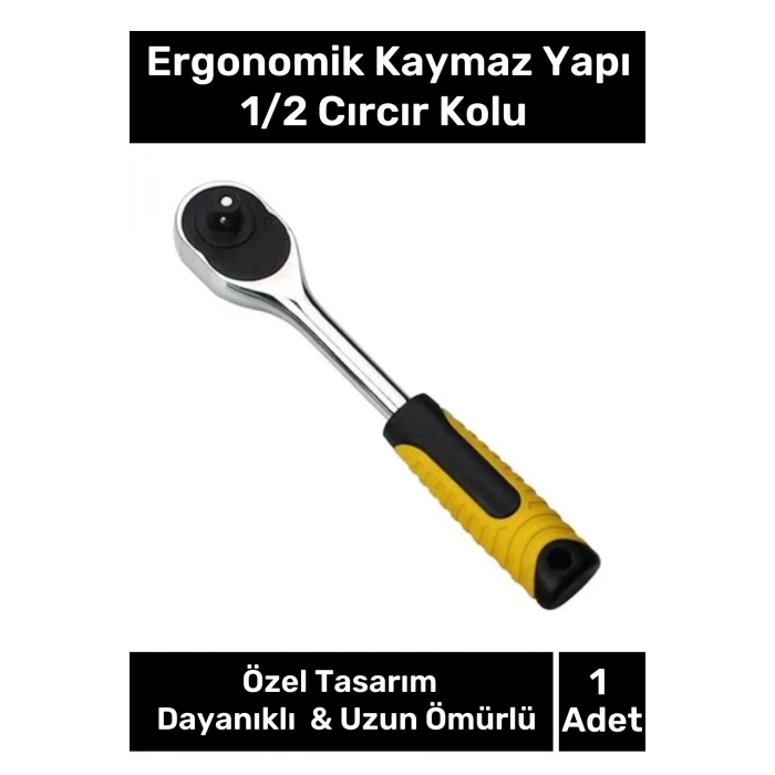 Özel Üretim Ayarlanabilir Dayanıklı Paslanmaya Karşı Koruma Ergonomik Kaymaz Yapı 1/2 Cırcır Kolu