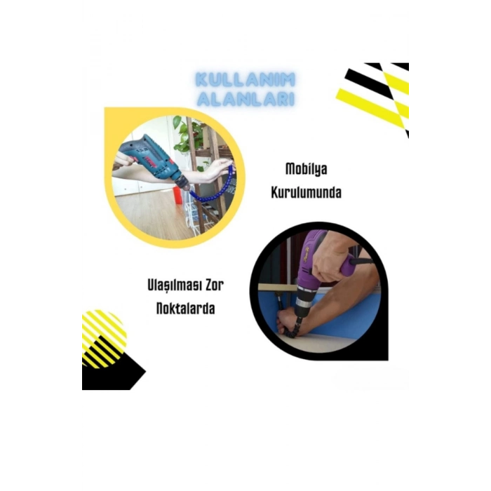 Özel Üretim 360 Derece Bükülebilen Manuel Tornavida Uyumlu Esnek Şaftlı 10 Parça Tornavida Ucu Seti