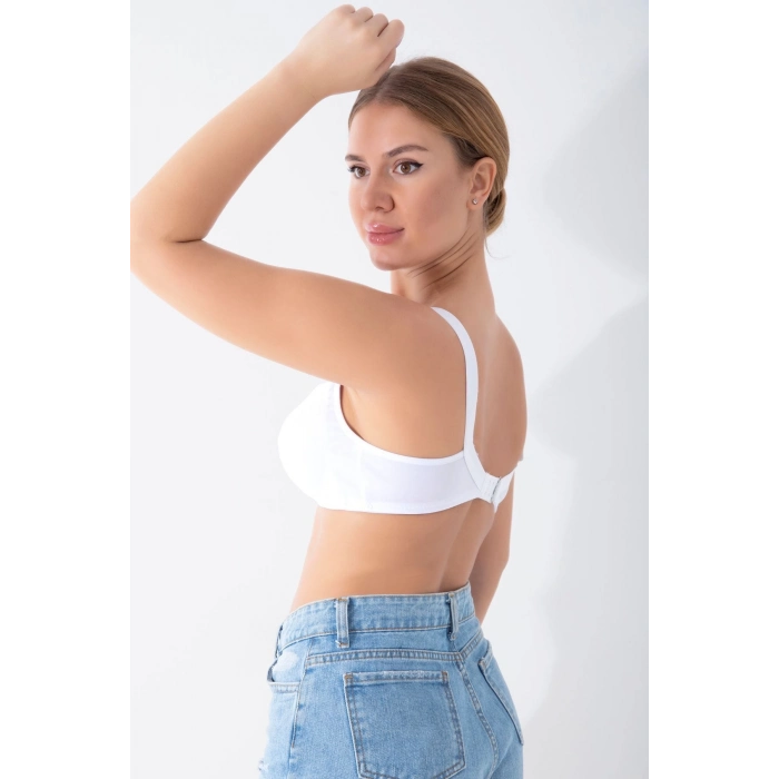 Yeni Sezon Günlük Kullanım Rahat Şık Kadın Zarif Beyaz Dikişsiz Toparlayıcı Sütyen