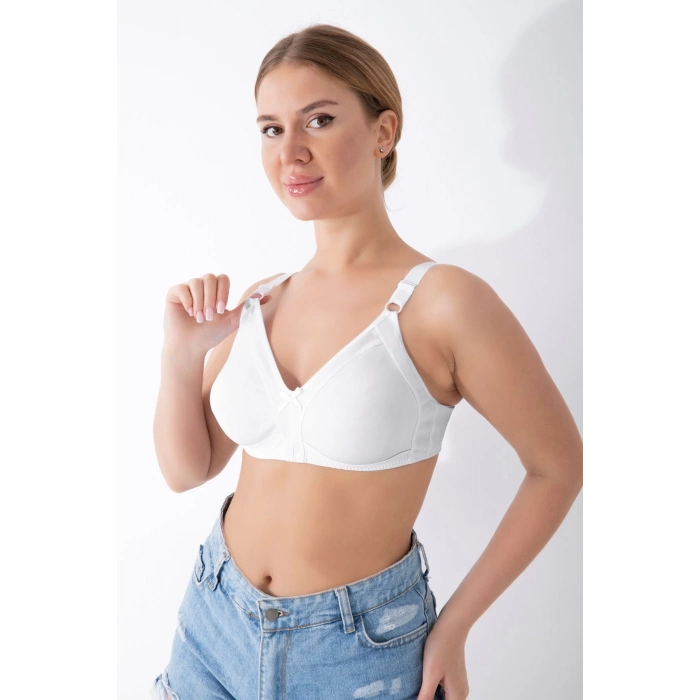 Yeni Sezon Günlük Kullanım Rahat Şık Kadın Zarif Beyaz Dikişsiz Toparlayıcı Sütyen