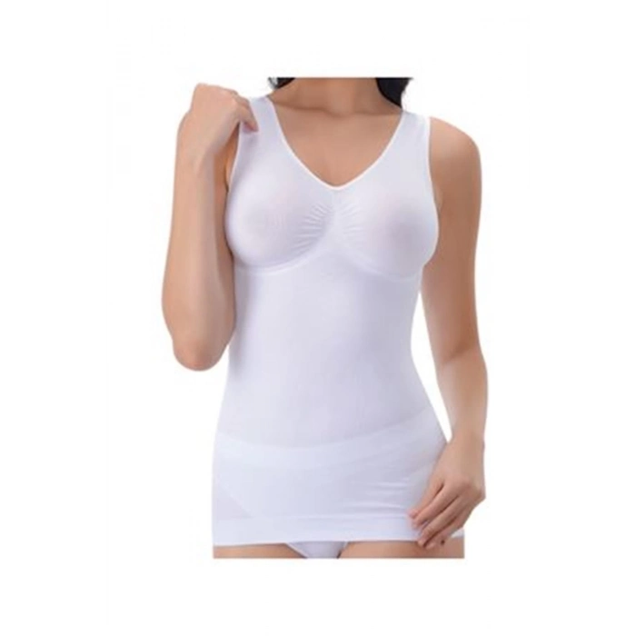 Yeni Sezon Toparlayıcı Vücut Şekillendirici Zarif Şık Beyaz Kadın Dikişsiz Atlet Korse