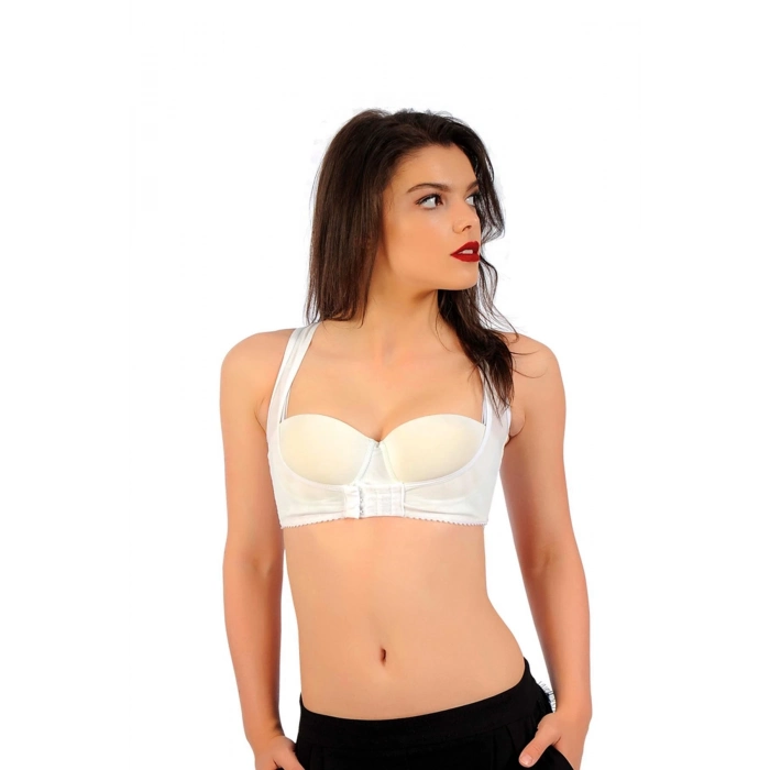 Yeni Sezon Sıkılaştıcı Şekillendirici Rahat Beyaz Kadın Sırt Toparlayıcı Göğüs Dikleştirici Korse