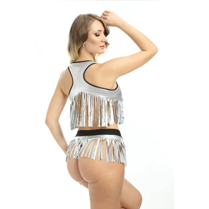 Yeni Seri Fantezi Seksi Şık Rahat Kadın Zarif Şık Etek Üst Cezbedici Püsküllü Gecelik