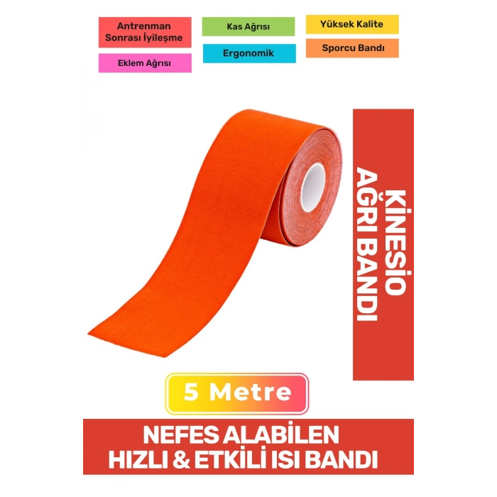 Hızlı Etkili Büyük Boy Kas Eklem Bel Bacak Kol Boyun Sırt Omuz Karın Kalça Ağrı Isı Bandı 5cmx5m