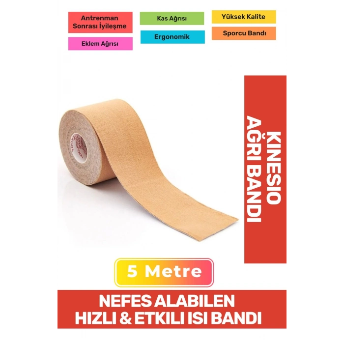 Hızlı Etkili Büyük Boy Kas Eklem Bel Bacak Kol Boyun Sırt Omuz Karın Kalça Ağrı Isı Bandı 5cmx5m