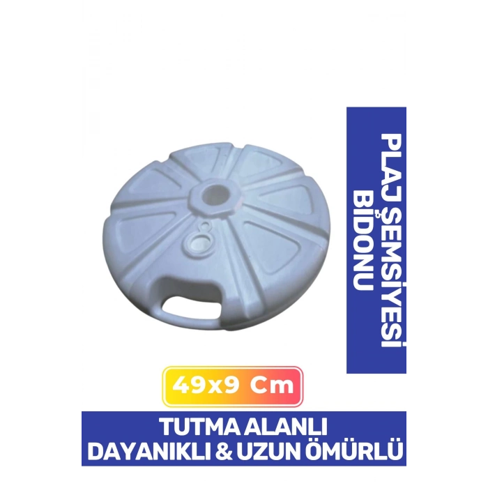 Özel Üretim Dayanıklı Malzemeden Üretilmiş Plastik 49x9 cm Plaj Kamp Balık Bahçe Şemsiyesi Bidonu