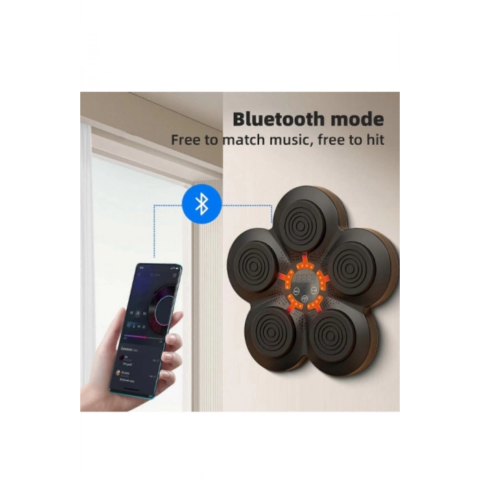 Özel Üretim Rgb Müzikli Bluetooth Hoparlör Genç Yetişkin Boks Egzersiz Müzikli Boks Makinesi