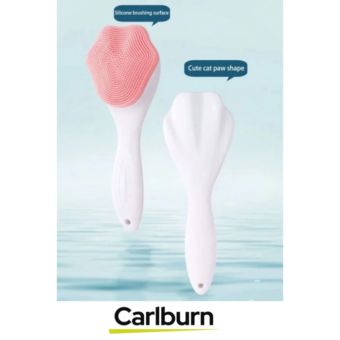 Özel Üretim Ergonomik Asılabilir Saplı Hassas İpeksi Doku Cilt Makyaj Temizleme Peeling Fırçası