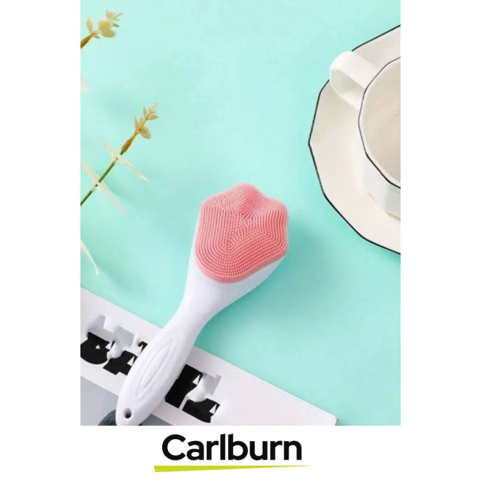 Özel Üretim Ergonomik Asılabilir Saplı Hassas İpeksi Doku Cilt Makyaj Temizleme Peeling Fırçası