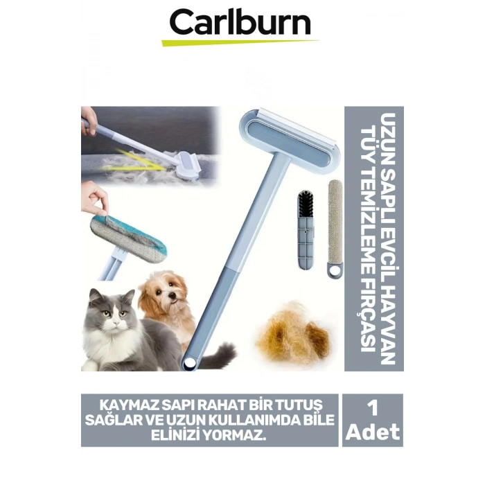 Özel Üretim Çift Taraflı Kaymaz Uzun Ergonomik Saplı Evcil Hayvan Kedi Köpek Tüy Temizleme Fırçası