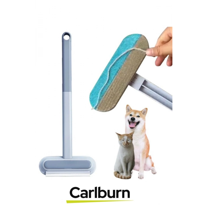 Özel Üretim Çift Taraflı Kaymaz Uzun Ergonomik Saplı Evcil Hayvan Kedi Köpek Tüy Temizleme Fırçası