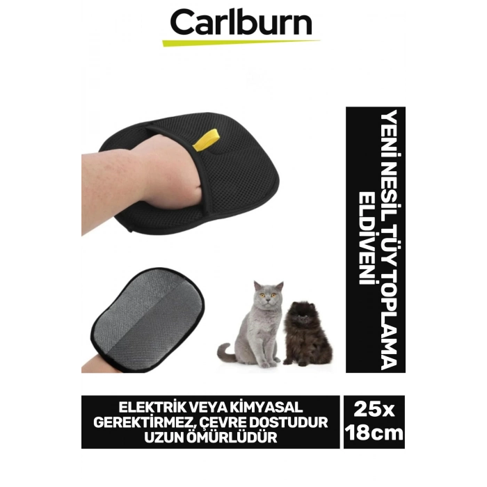 Yeni Nesil Kaymaz İki Yönlü Mikrofiber Kedi Köpek Evcil Hayvan Tüy Toplama Eldiveni 25x18 cm